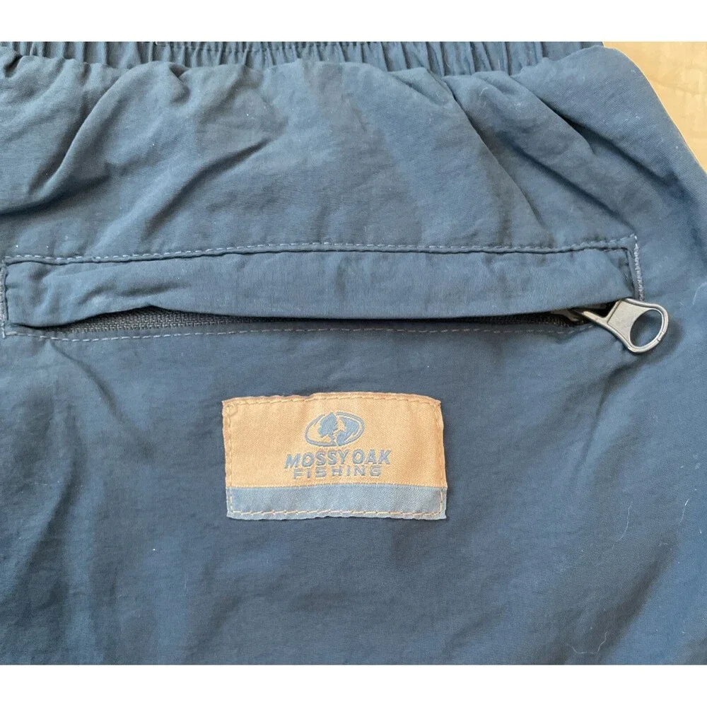 Mossy Oak Men's Swimming Trunks Deep Sea Blue Quick Dry Shorts - Size M